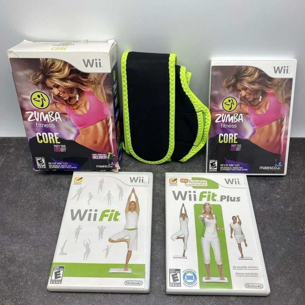 Nintendo Wii Fit and Fit Plus Zumba Fitness Core Bundle Working